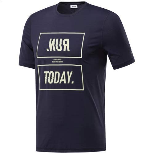 Reebok Running Activ Chill Graphic Heathered Slim Fit Sports T-shirt For Men