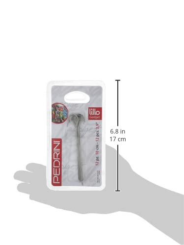 أسياخ شواء ليلو من الفولاذ المقاوم للصدأ من بيدريني، فضي، 25.4 × 9.30 × 1.6 سم