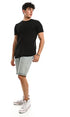 Ravin Men's Ribbed Crew Neck Solid Basic Cotton T-Shirt