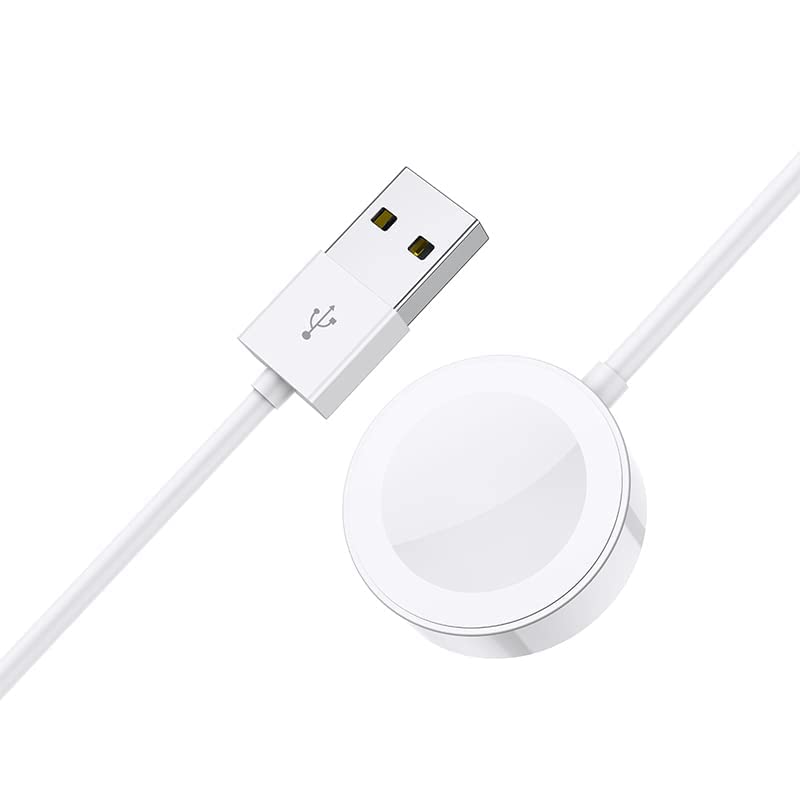 Borofone BQ13 wireless charger for iWatch - white, USB