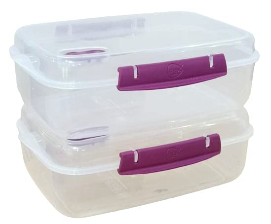 Max plast Plastic Food Container With Lid,  Multi Color
