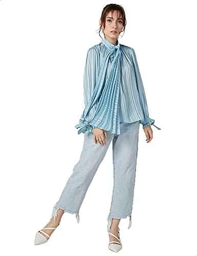 Elle Neck Tie Long Sleeves Blouse for Women - Safqqa Egypt