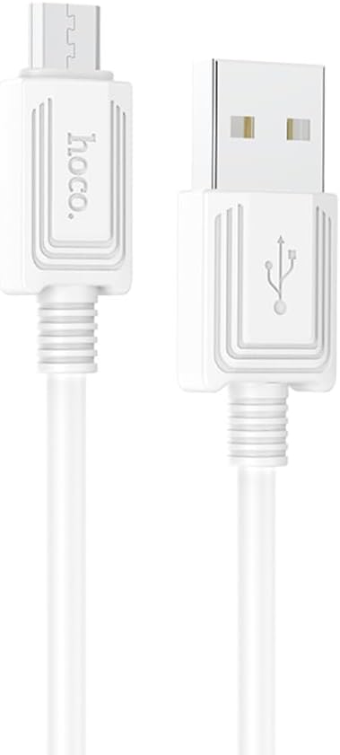 Hoco X73 - Charging And Data Transmittion Cable (2.4A -1M), USB-A To Micro-USB Plug, Compatible With Samsung Huawei Xiaomi Oppo - White