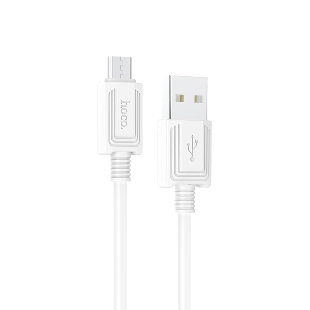 Hoco X73 - Charging And Data Transmittion Cable (2.4A -1M), USB-A To Micro-USB Plug, Compatible With Samsung Huawei Xiaomi Oppo - White