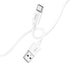 Hoco X87 - Magic Silicone Charging And Data Transmittion Cable (3A - 1M), USB-C Plug Compatible With Samsung Huawei Xiaomi Oppo - White