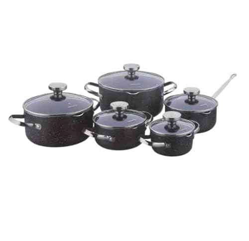 Korkmaz Etna Black 10-Piece Cookware Set