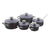 Korkmaz Etna Black 10-Piece Cookware Set
