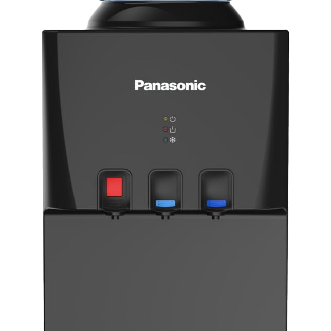Panasonic Top-Loading Water Dispenser with Built-in Fridge, 20L – Black