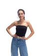 CARINA Women’s Seamless Strapless Tube Top - Black - Safqqa Egypt