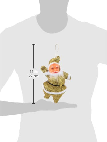 Glitter Santa For Christmas Decorations - Gold