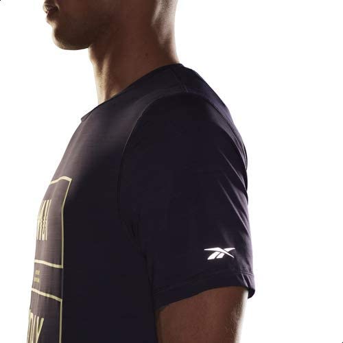 Reebok Running Activ Chill Graphic Heathered Slim Fit Sports T-shirt For Men
