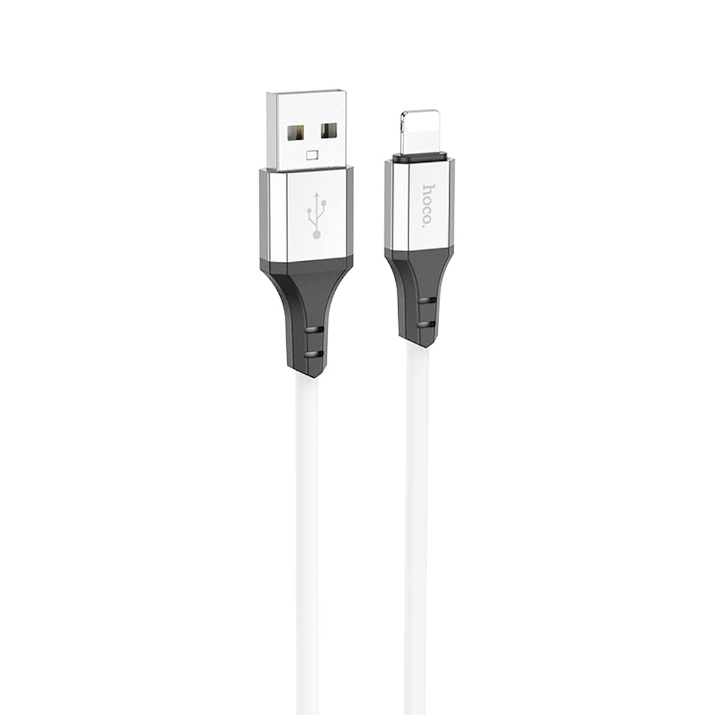 Hoco X86 - Spear Silicone Charging And Data Transmittion Cable , USB-A To Lightning Plug, Compatible With Apple iPhone iPad Airpods - Safqqa