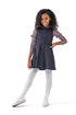 Concrete Girls’ Sleeveless Flannel Dress with Pleats - Model C523DR7-W23-14P-1016