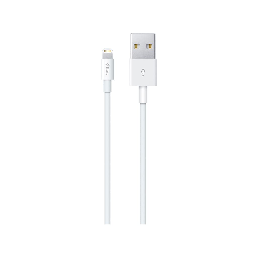 كابل بيانات لايتنينج USB، طول100 سم باللون الابيض، موديل 2Dk7508Bb من تي تيك