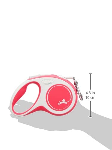 مقود حيوانات أليفة قابل للسحب Flexi Stylish S بطول 5 متر لون أحمر للكلاب والقطط