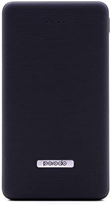 Porodo dual usb power bank, 10000 mah - black