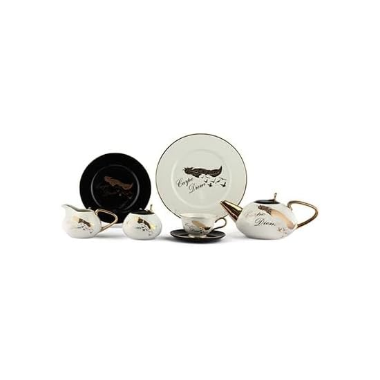 Lotus 24-Piece Tea Set – Elegant Serving Set for Tea & Desserts – Safqqa Egypt