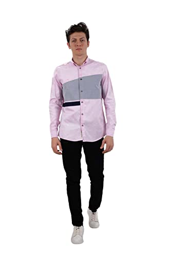 White Rabbit Collar Neck Long Sleeve Shirt for Men