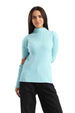 Fuzzy pullover -baby blue-one size - Safqqa Egypt