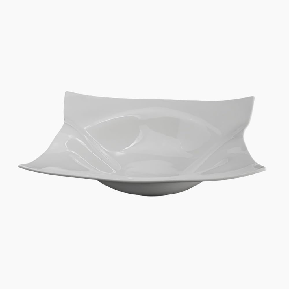 وعاء مربع من البورسلين من Rosa بحجم 32 سم يتميز بتصميم أنيق ومتعدد الاستخدامات يضيف لمسة من الفخامة إلى مائدتك