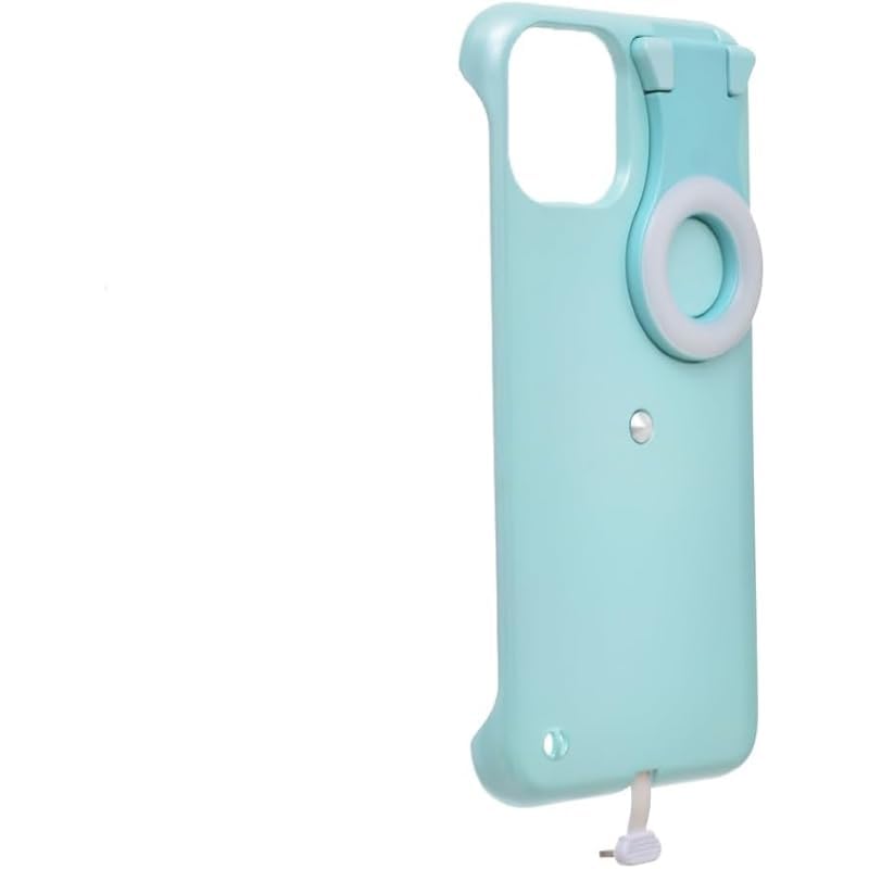 Generic Plastic Smart Back Phone Protection Case With Selfie Fill Light And Soft Light Eye Protection Compatible With Iphone 11 Pro - Blue