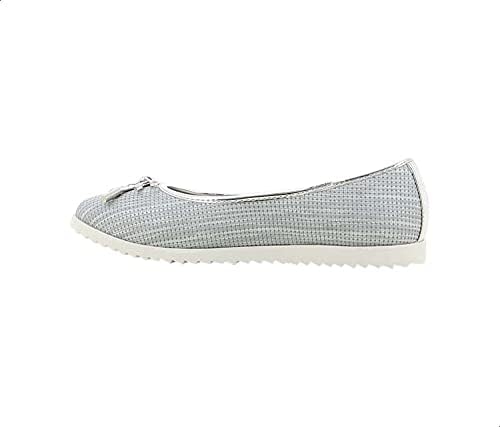 Sprox Heathered Round Toe Bow Tie Ballerina Flats for Women