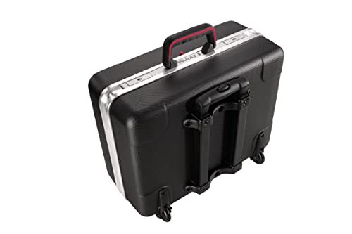 PARAT GmbH & Co. KG 535500171 حقيبة أدوات فضية قابلة للدحرجة، سوداء، كينغ
