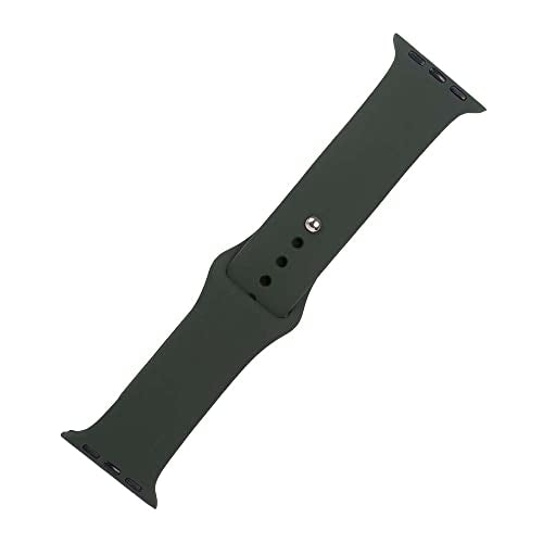 Generic Silicon Waterproof Wide Watch Replacement Strap Compatible For Watch 38MM, 40MM Or 41MM - Dark Green