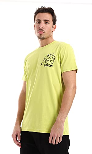 Ravin Men's Ribbed Crew Neck Solid Basic Cotton T-Shirt