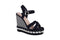 صندل Pixi Suede Shell Detail Cross Strap Wedge للنساء