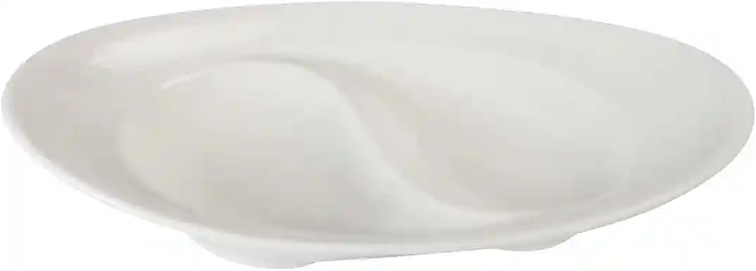 Royal Porcelain Dish with Divider – 9.5×17 cm
