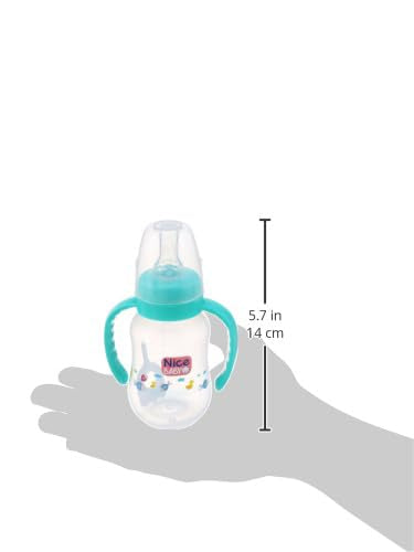 زجاجة رضاعة بيد من نايس بيبي، سعة 150 مل/ أخضر