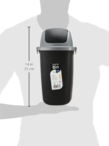 Max Plast Plastic Trash Bin with Swing Lid