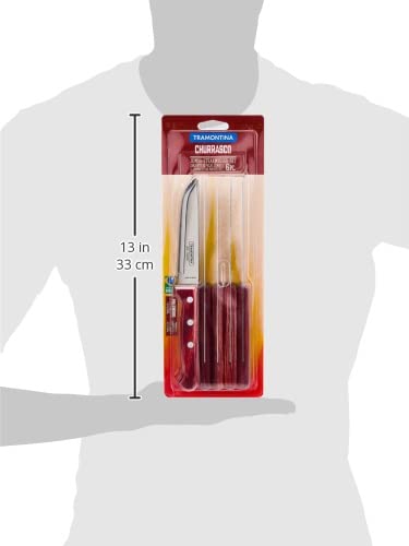 Tramontina Gaucho 5" Steak and Pizza Knife Set - 6 Pieces - Red