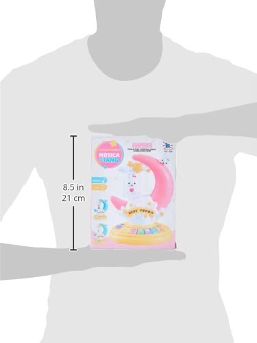 Music piano 368 cartoon moon musical piano with standby mode for 30 seconds - multi color