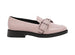 حذاء نسائي من CHARLES &amp; KEITH مصنوع من الجلد الصناعي بكعب ومقدمة مستديرة وشريط أمامي مطرز