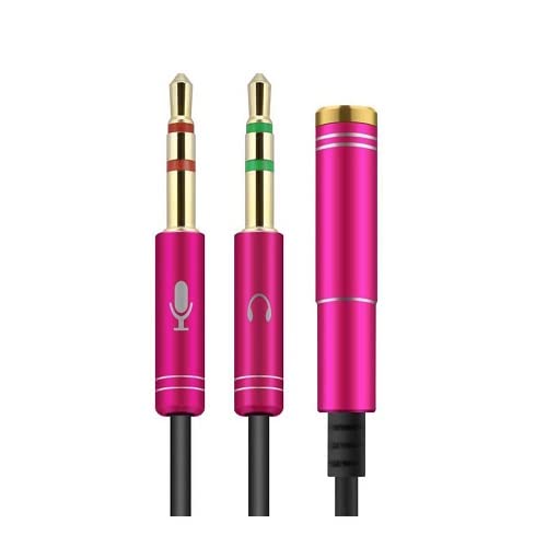 موزع صوت KEENDEX KX2029 3.5 مم للسماعات وسماعات الرأس مع منفذين ذكرين