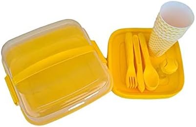 Titiz Traveling Tableware Set , 32 Pieces ,Yellow