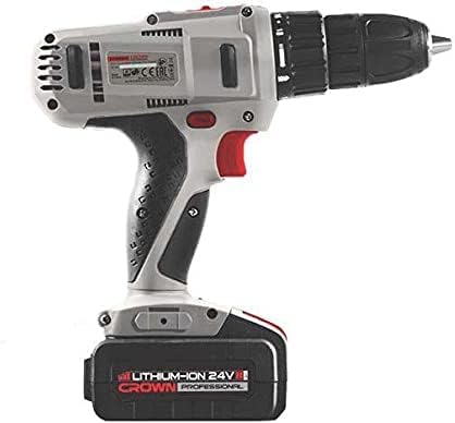 Crown Cordless Drill 24V Li-Ion CT21074LH Grey – Safqqa Egypt