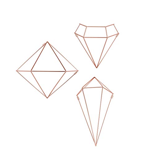 Umbra Metal Prisma Wall Decor – Copper, Set of 6