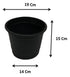 20cm Black Planter - Set of 1 Piece Black plant pots, from Macrame Art Space- No Box - Safqqa Egypt