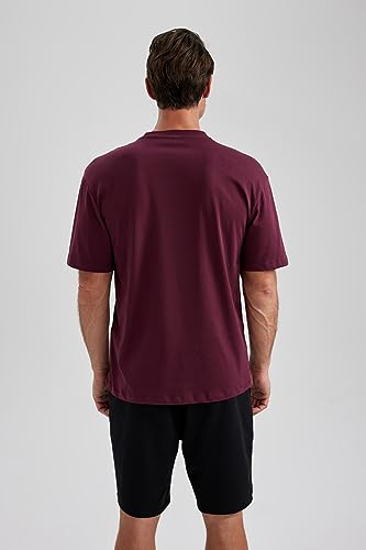 DeFacto Men's Regular Fit Crew Neck Printed T-Shirt from DeFacto Basics