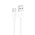 Hoco X87 - Magic Silicone Charging And Data Transmittion Cable (3A - 1M), USB-C Plug Compatible With Samsung Huawei Xiaomi Oppo - White