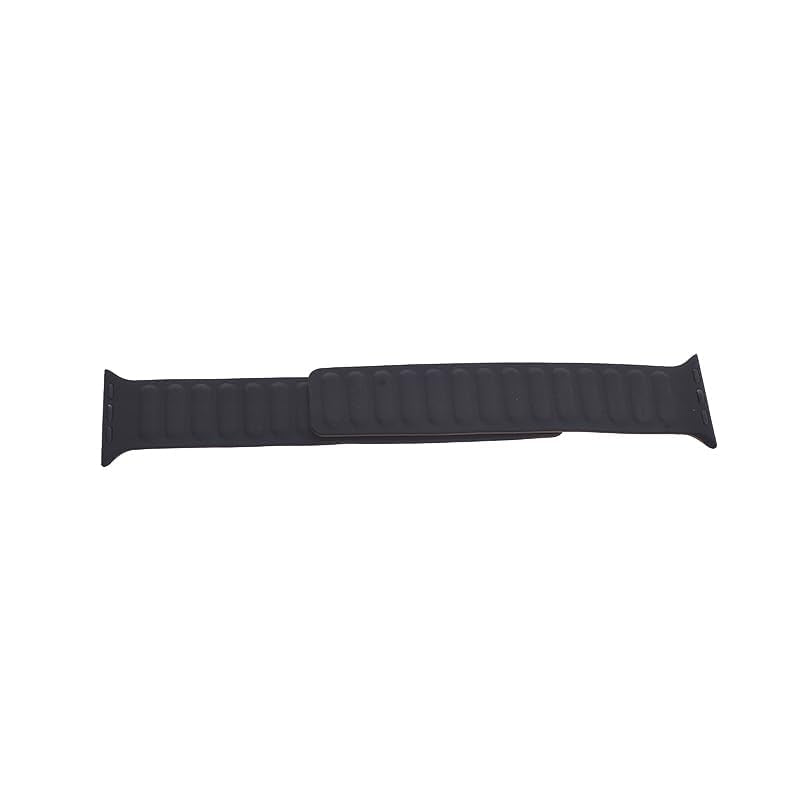 Generic Silicone Two Faced Magnetic Clasp Adjustable Watch Strap With Modern Design For Unisex Compatible With Smart Watches 38/40/41 MM