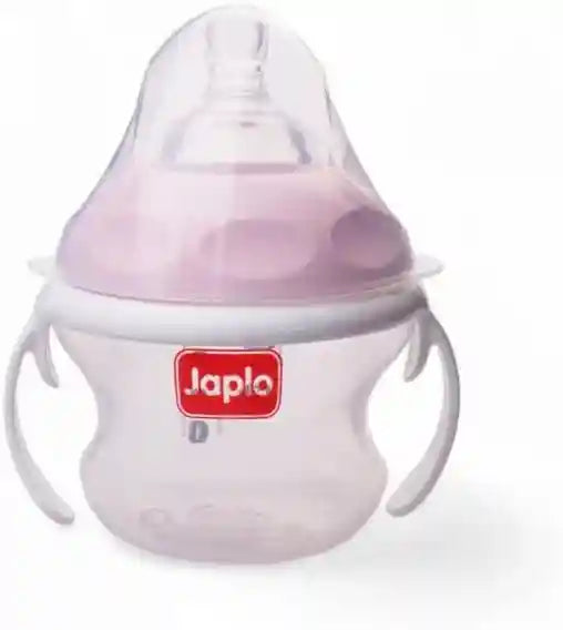 Japlo Nana Natural Feeding Bottle - 160ml, with Anti-Colic Nipple & Lukewarm Water Mixer, Separate Handles for Easy Feeding - Safqqa Egypt