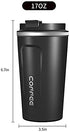 Spaceshoop 500ml Stainless Steel Thermal Coffee Mug – Double Wall Travel Thermos (Multi Color)