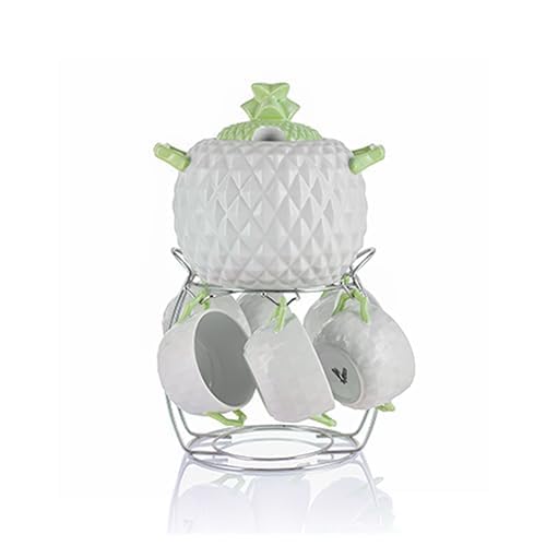 Lotus Porcelain Soup Mug Set with Bowl, Dishwasher & Microwave Safe, 8-Piece
