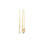 Guess Stainless Steel Zircon Embellished Stone Safety Pin Earrings for Women - Gold