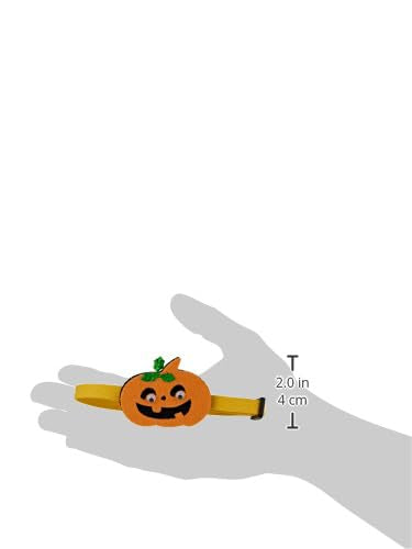 طوق للحيوانات الأليفة من أوهانا بتصميم هالوين شكل قرع مناسب للقطط والكلاب والأرانب مقاس متوسط