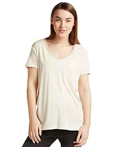 Lee Cooper Short SLeeves Wide V Neck T-Shirt for Women - Safqqa Egypt